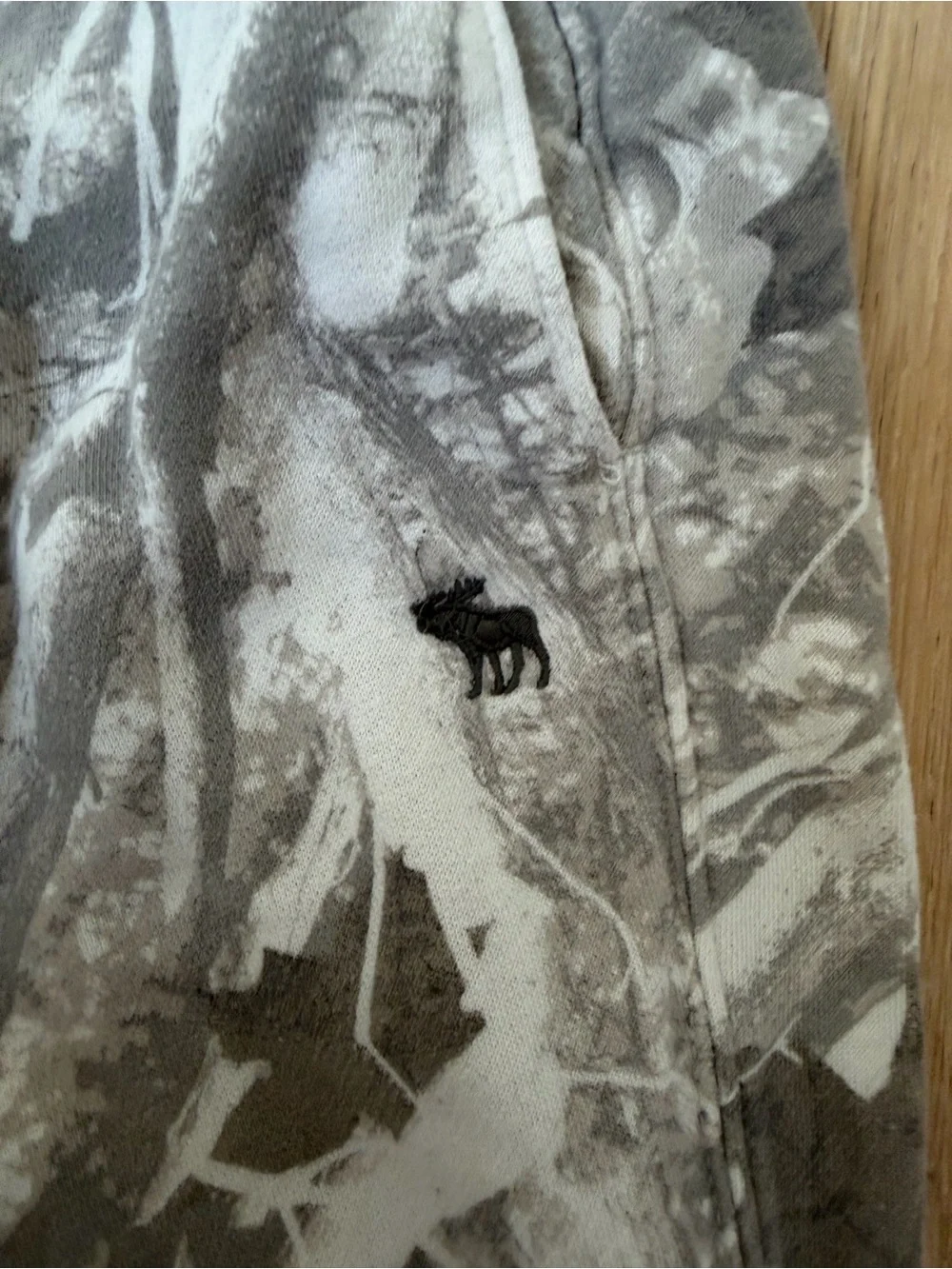 abercrombie kids Gray Leaf Print Joggers